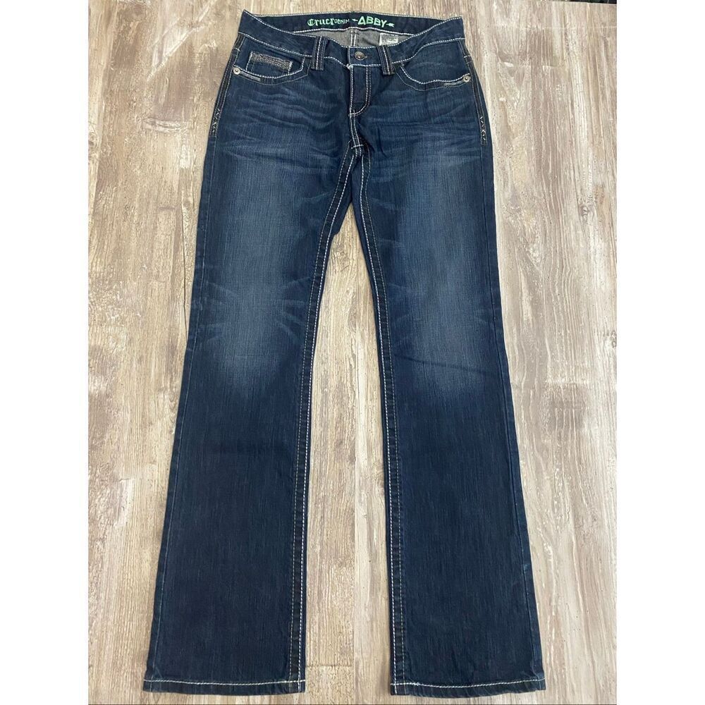 Cruel Girl Denim Abby Bootcut Jeans Mid Rise Embroidered Women Junior’s Sz 29/7L